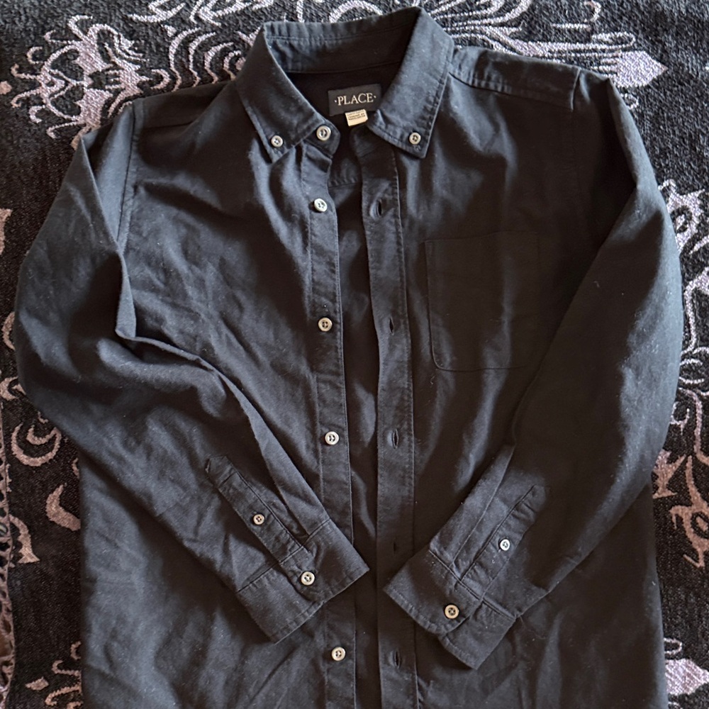 Band Concert Black Button-Up Shirt